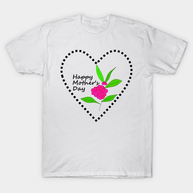 Happy Mothers Day Heart Shape T-Shirt by SartorisArt1